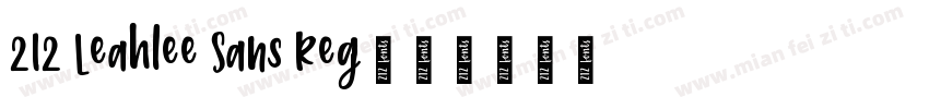 212 Leahlee Sans Reg字体转换